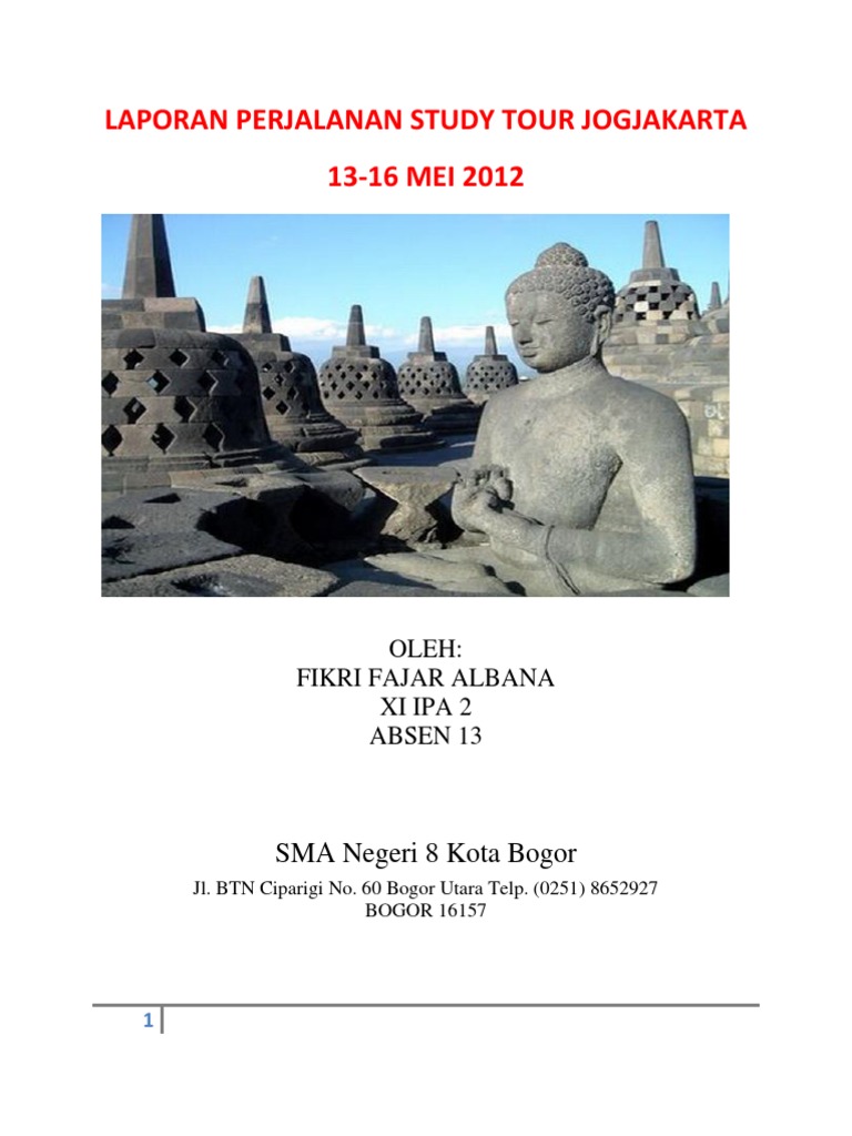 Laporan Perjalanan Study Tour Jogjakarta Fikri Fajar
