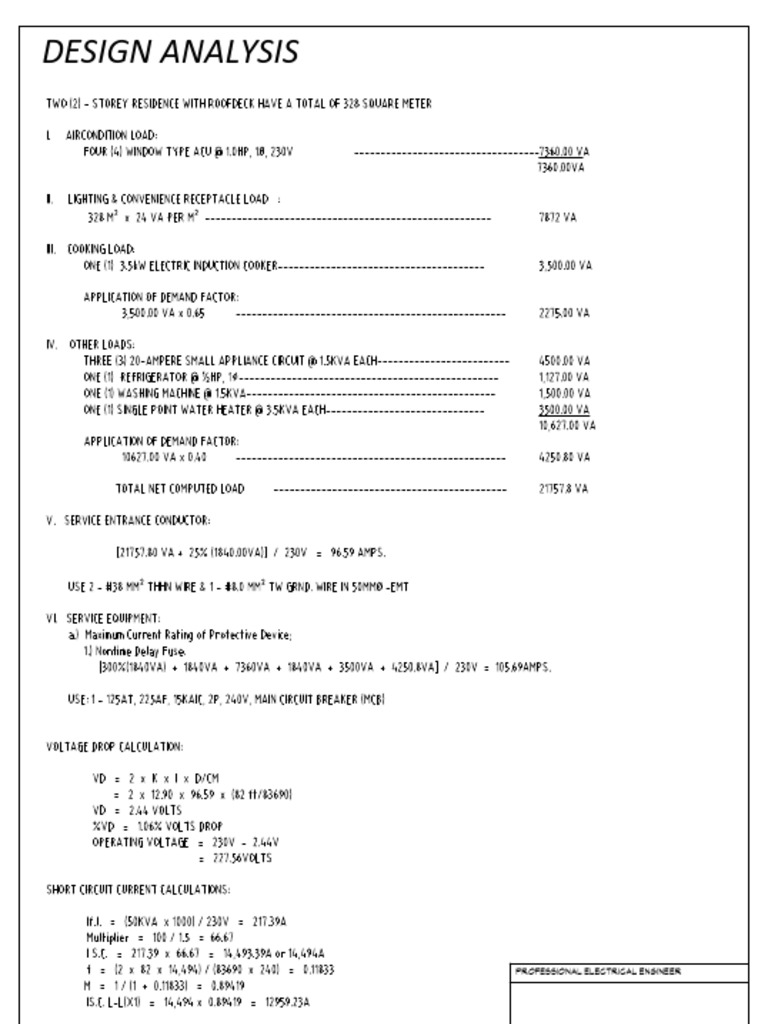 Electrical Analysis | PDF