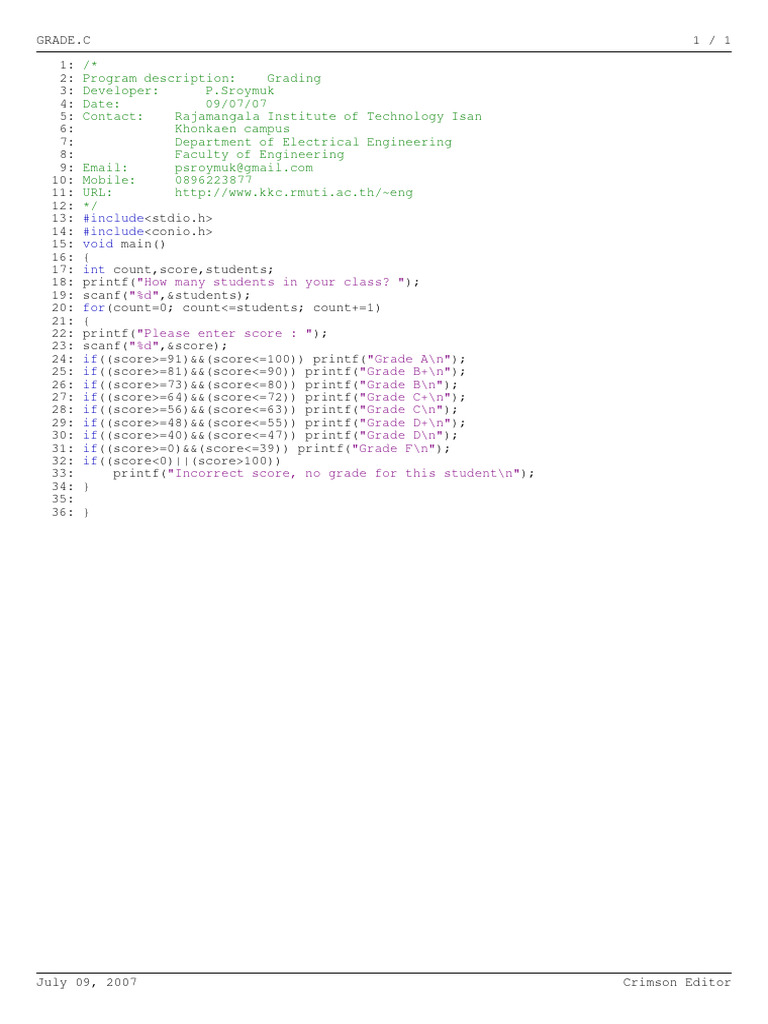 Grade | PDF