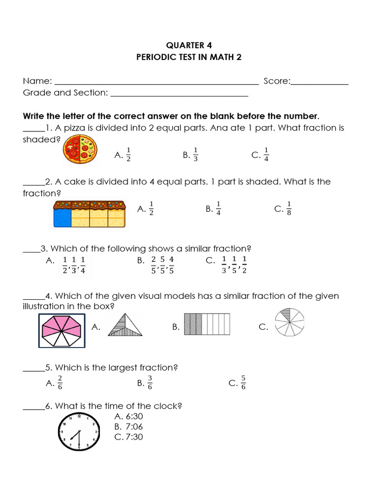 Math PT Q4 | PDF