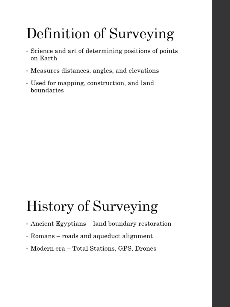 Lecture 2 Introduction Surveying Part 2 | PDF