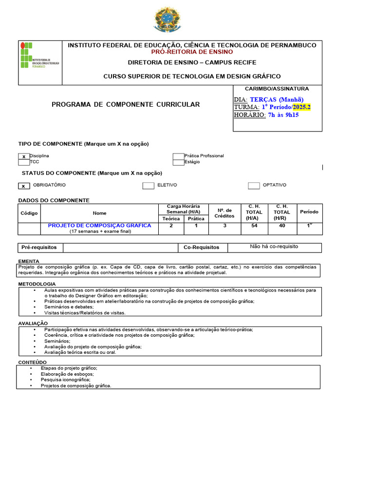 Plano Ens Proj Comp 2025 2 | PDF