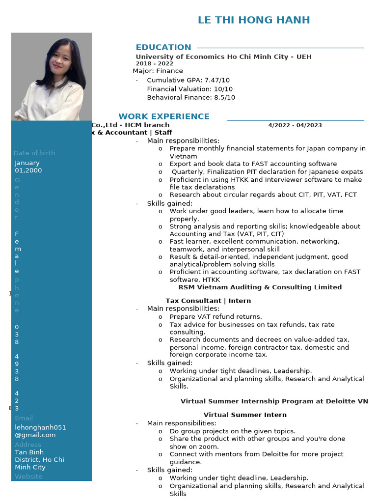 CV - Update 09082023 | PDF