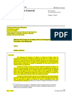 Asamblea de la ONU - informe de trabajo sobre las desapariciones forzadas en Mexico 2011