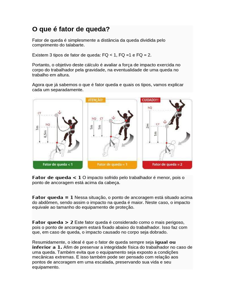 O Que É Fator de Queda | PDF