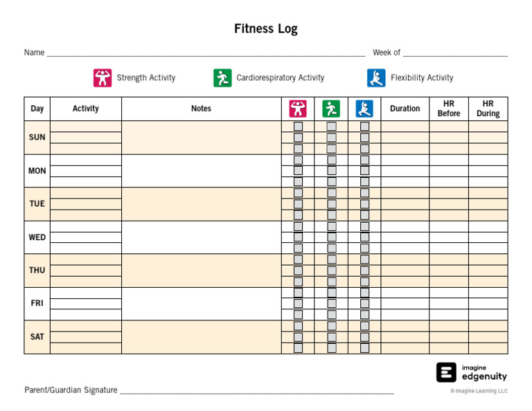 Edgenuity Fitness Log | PDF