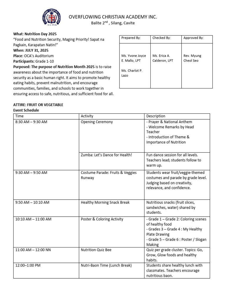 Nutrition Day | PDF