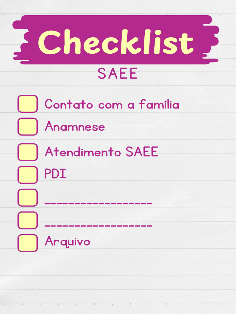 Chekc List SAEE | PDF