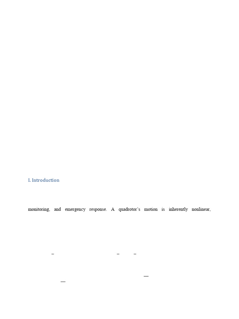 Intelligent Linear Control Framework For Dynamic Stability and Hover ...