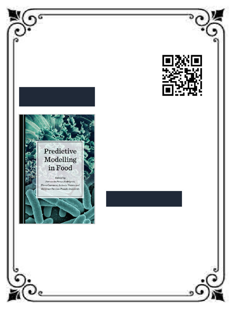 Predictive Modelling in Food 1st Edition Guiomar Denisse Posada ...