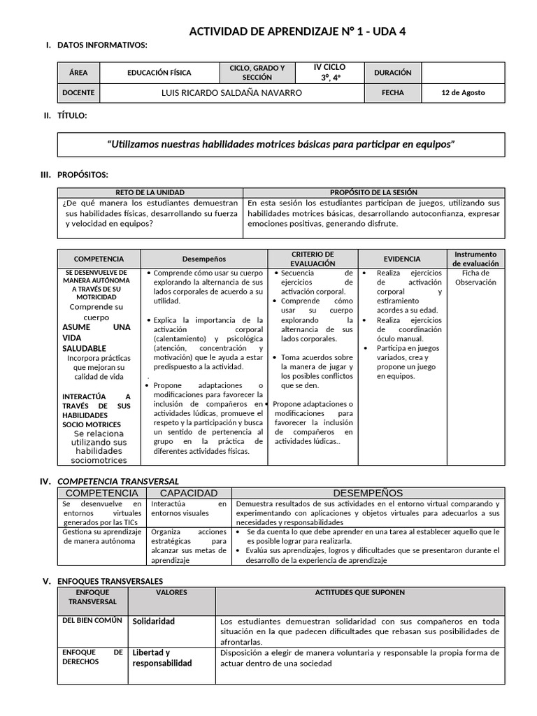 Actividad de Aprendizaje N | PDF