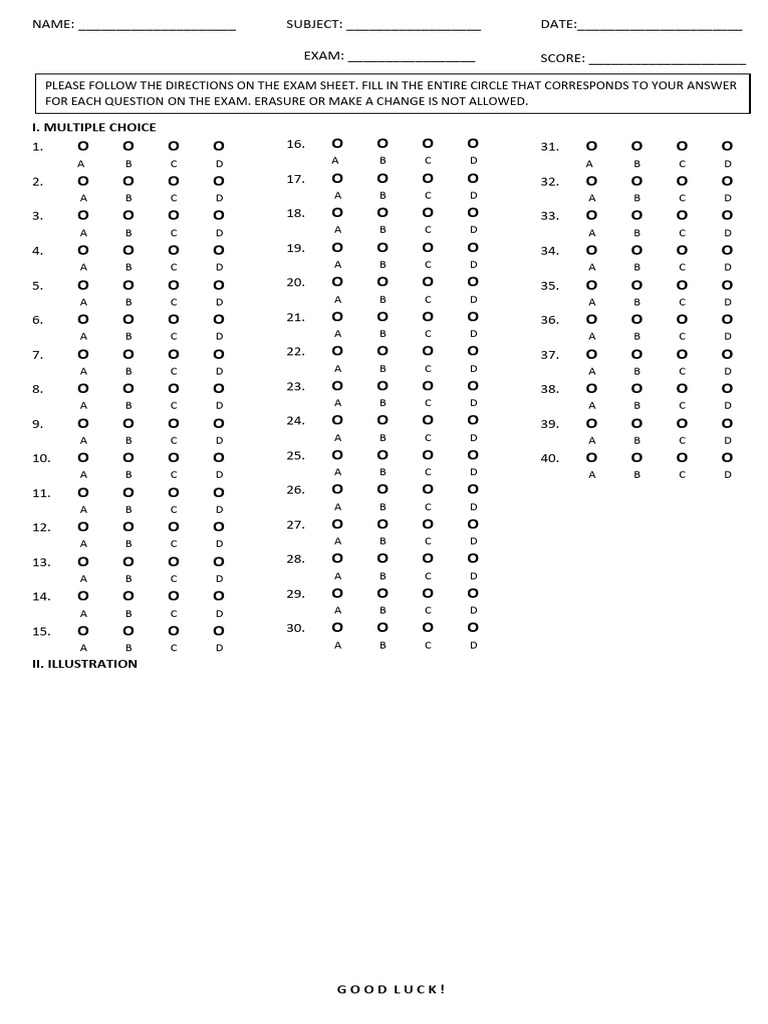 Answer Sheet Planning | PDF
