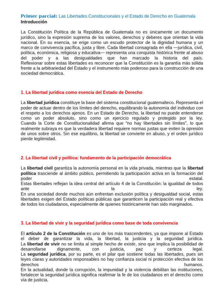 Constitucional Final | PDF | Constitución | Libertad de expresión