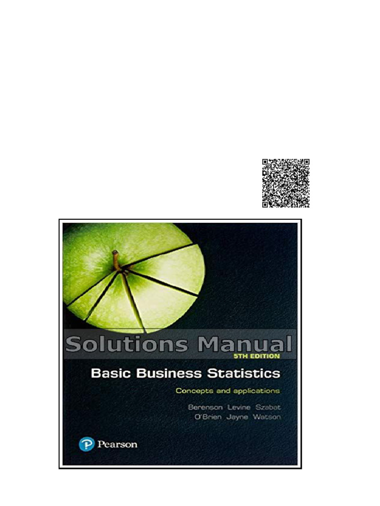 Basic Business Statistics Concepts and Applications 5th Edition ...