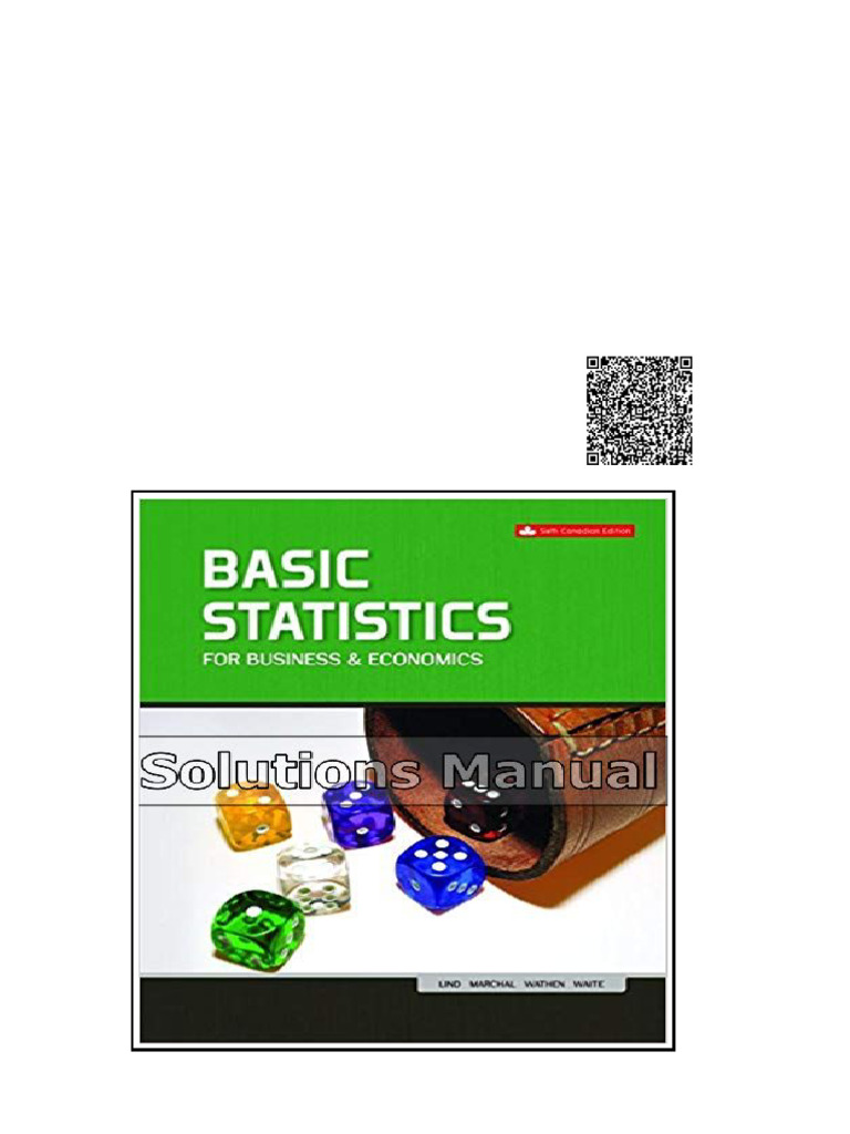 Basic Statistics For Business and Economics Canadian 6th Edition Lind ...