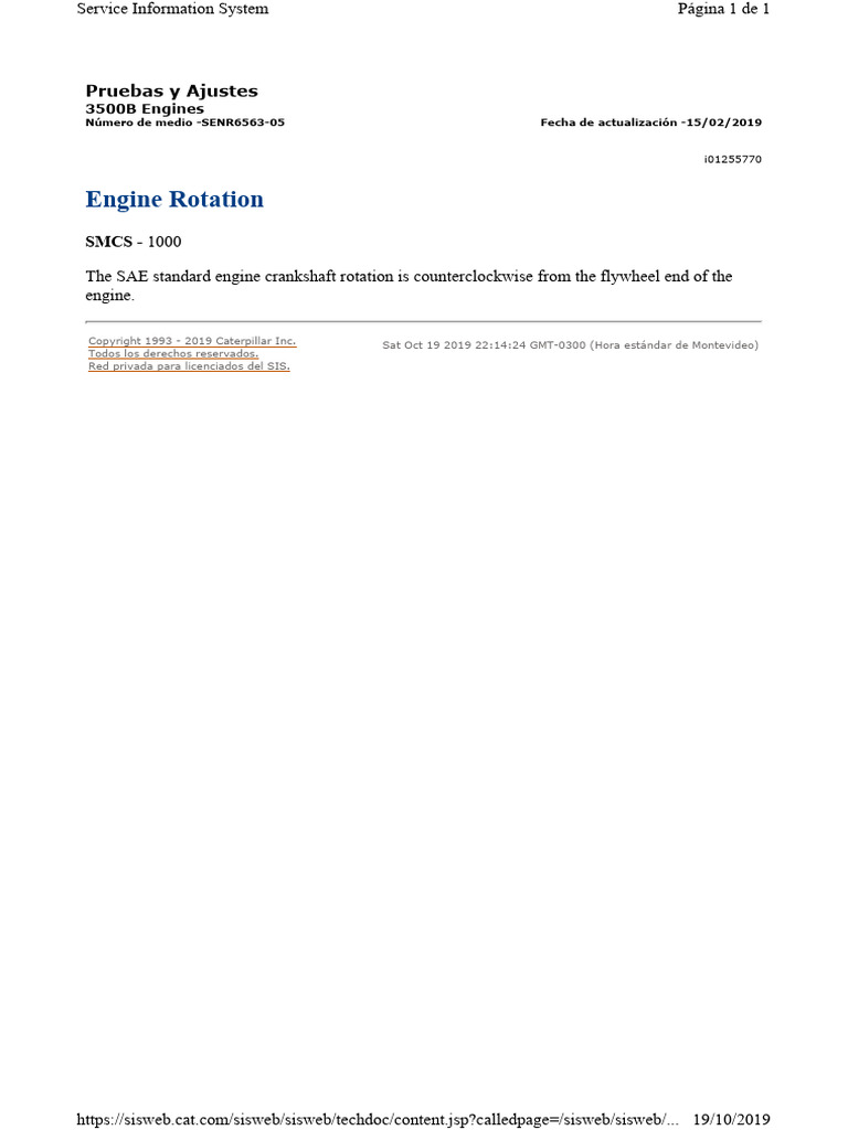 Engine Rotation | PDF