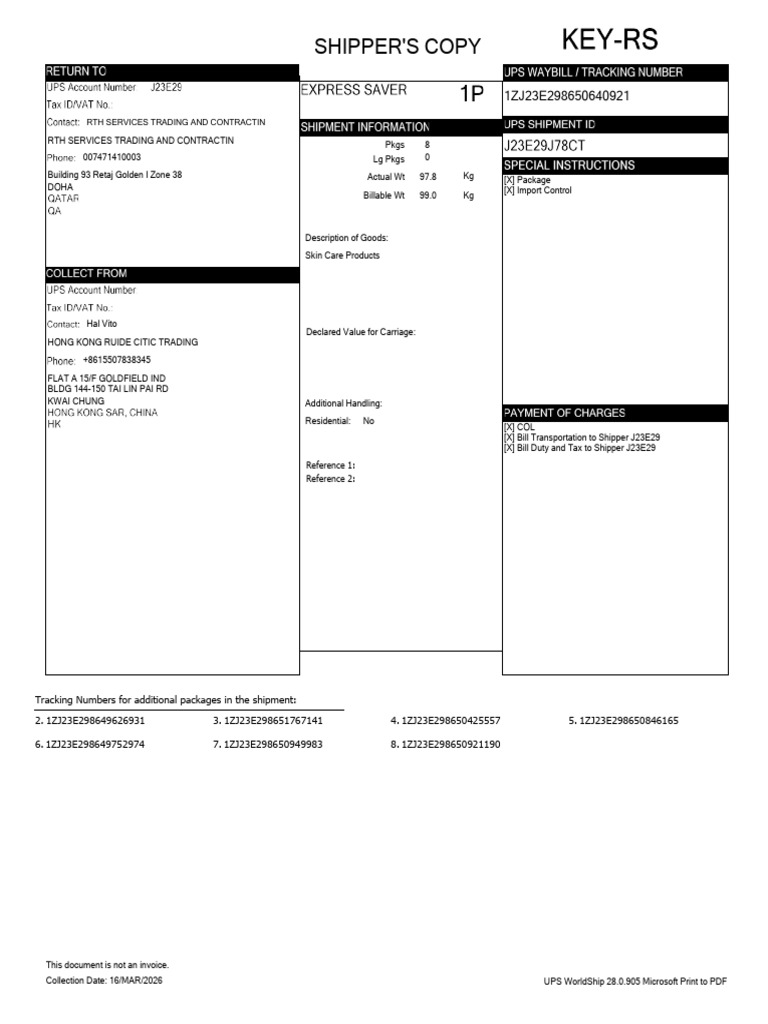 Shipper's | PDF