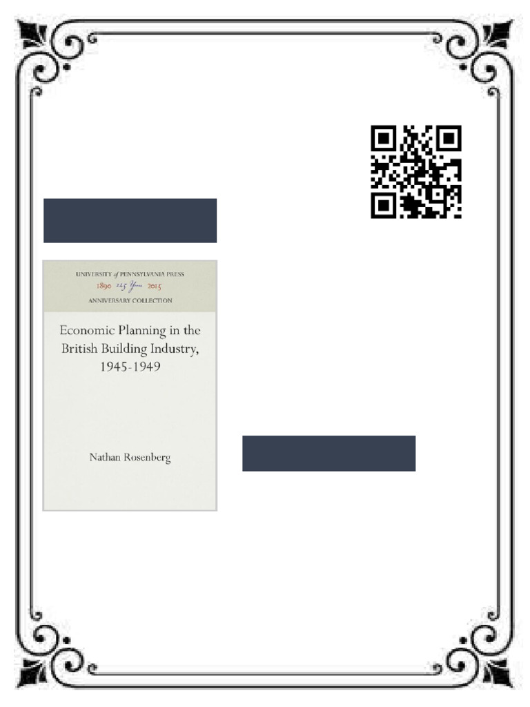 Economic Planning in The British Building Industry 1945 1949 Nathan ...