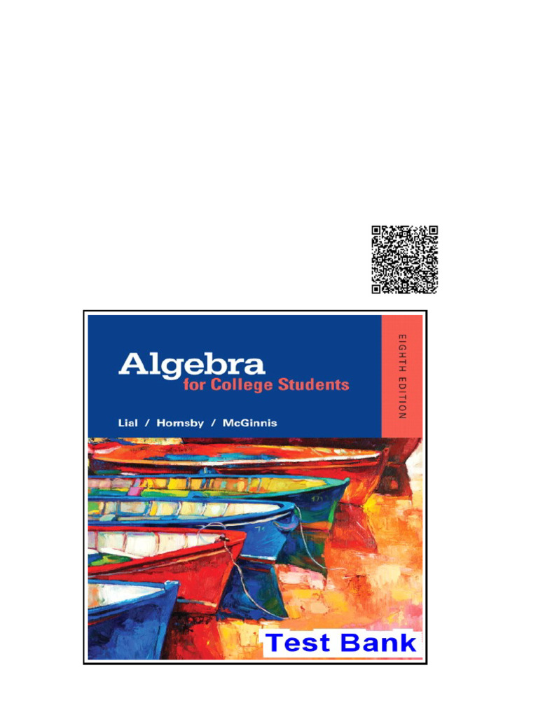 Algebra For College Students 8th Edition Lial Test Bank | PDF