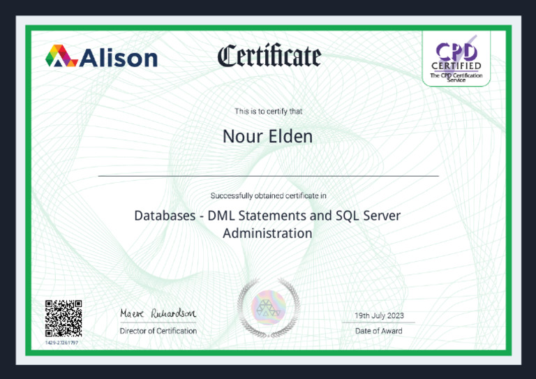 Alison Certificate 1429 27261797 | PDF