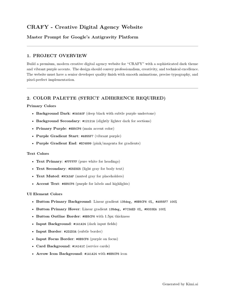 CRAFY Master Prompt | PDF