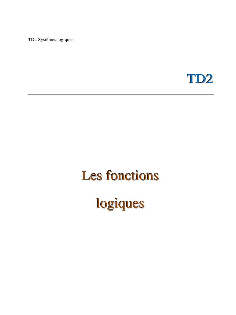 TD2 SL | PDF | Mathématiques