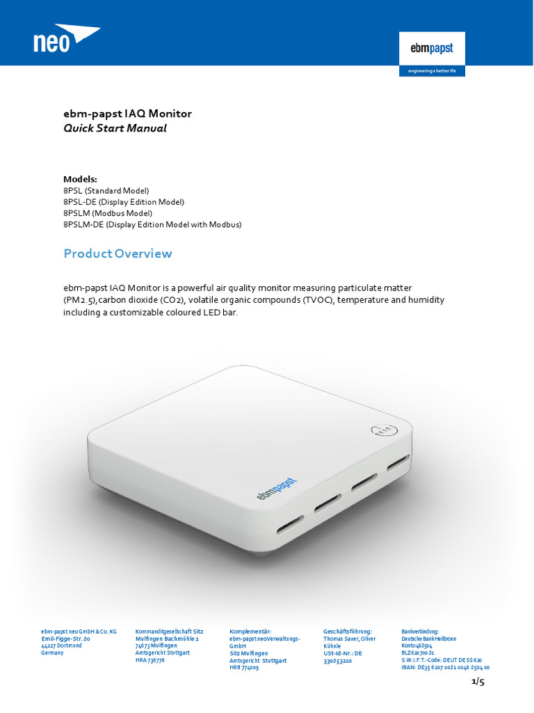 IAQ Monitor Manual | PDF