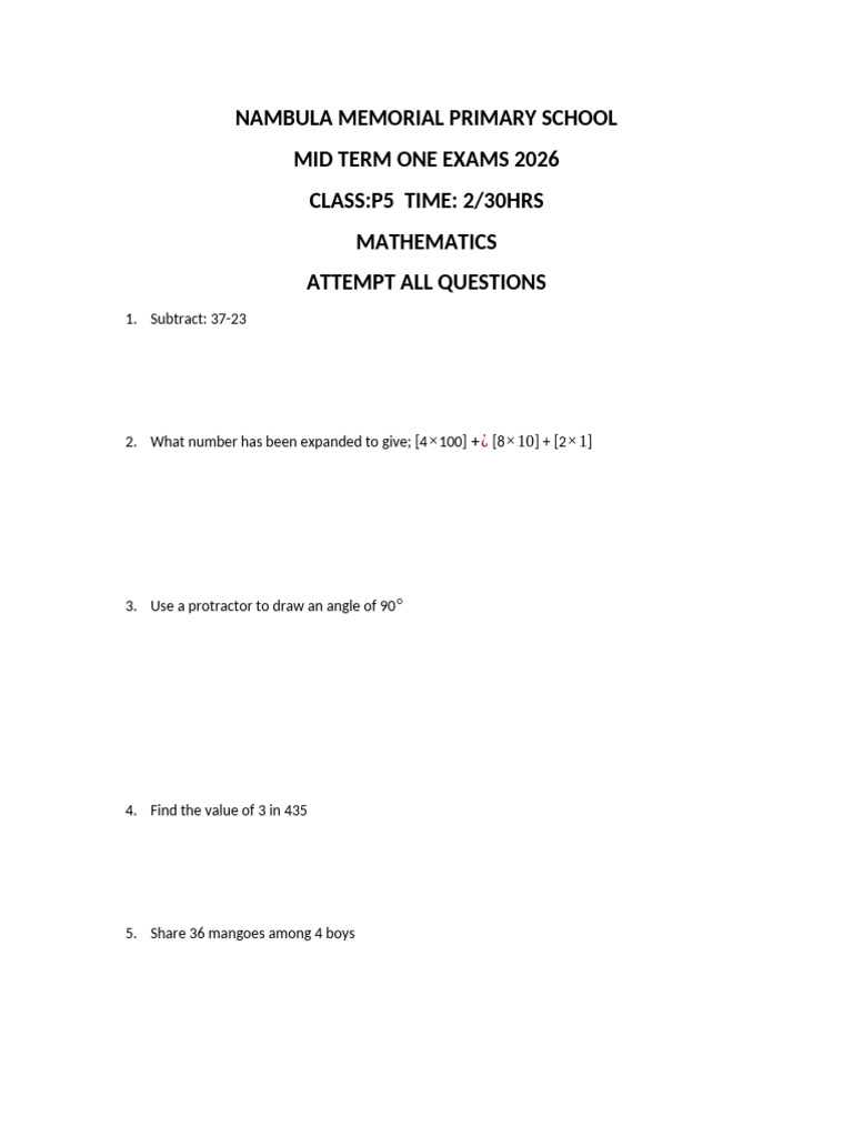 Math P5 | PDF