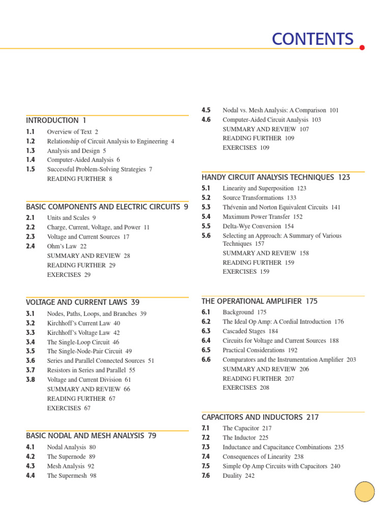 TOC Engineering Circuit Analysis 8th Medium | PDF