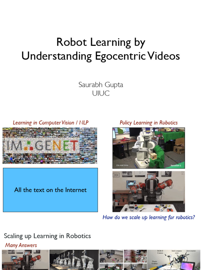 Saurabhg Robot Learning by Understanding Videos 2023 | PDF | Cognitive ...