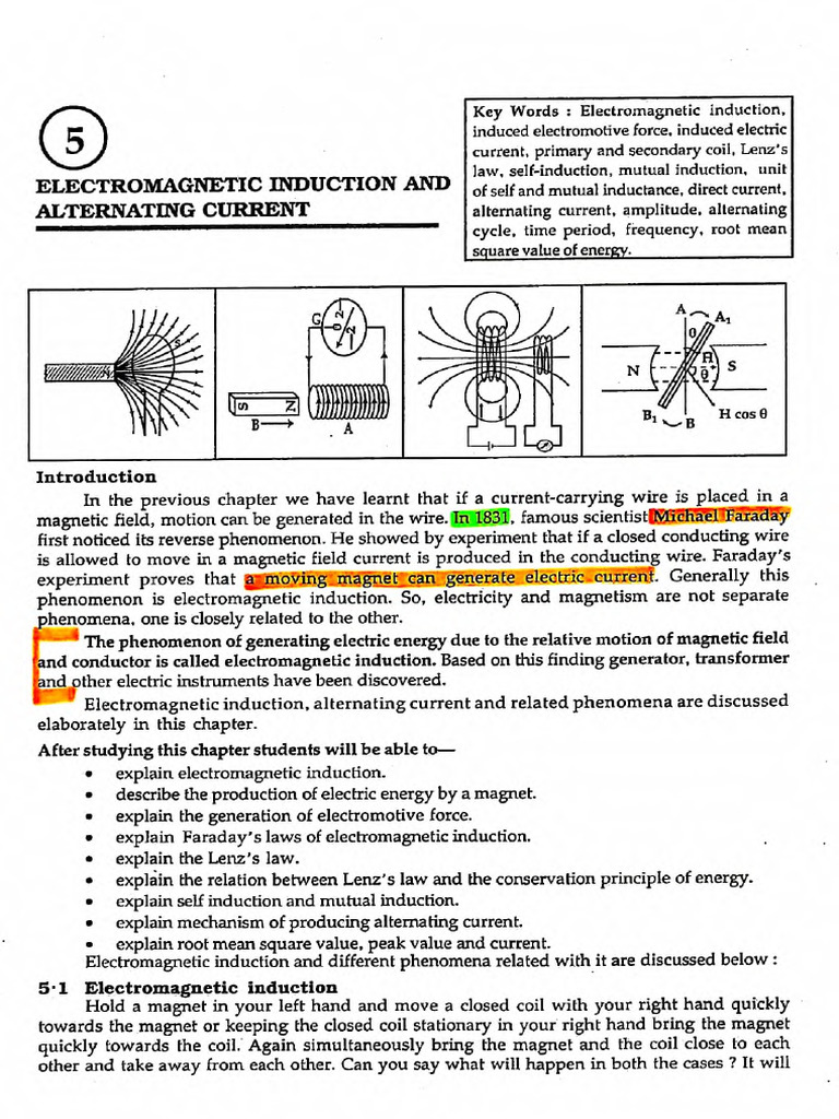 EV Physics 2nd Paper (Chapter 5 - Electromagnetic Induction and ...