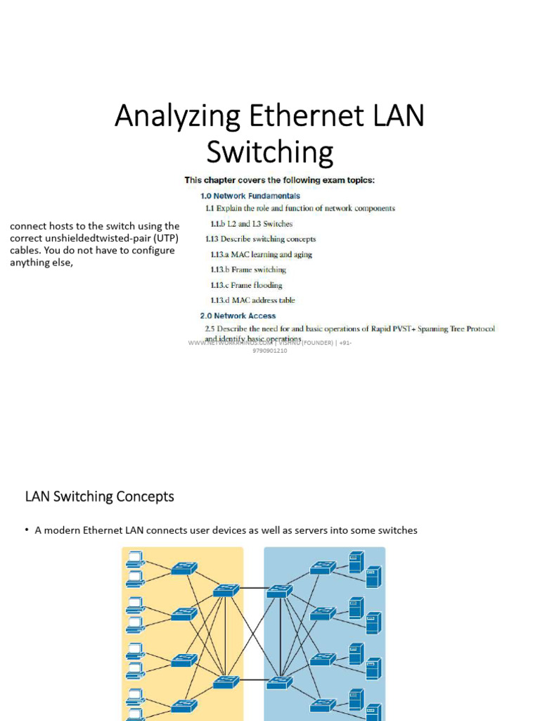 Chapter 5. Analyzing Ethernet LAN Switching | PDF | Network Switch ...