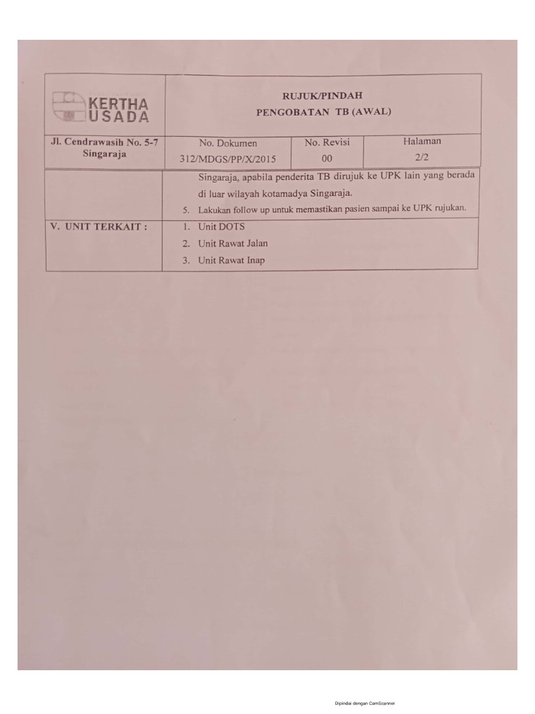 Sop Rujukan TB 2 | PDF