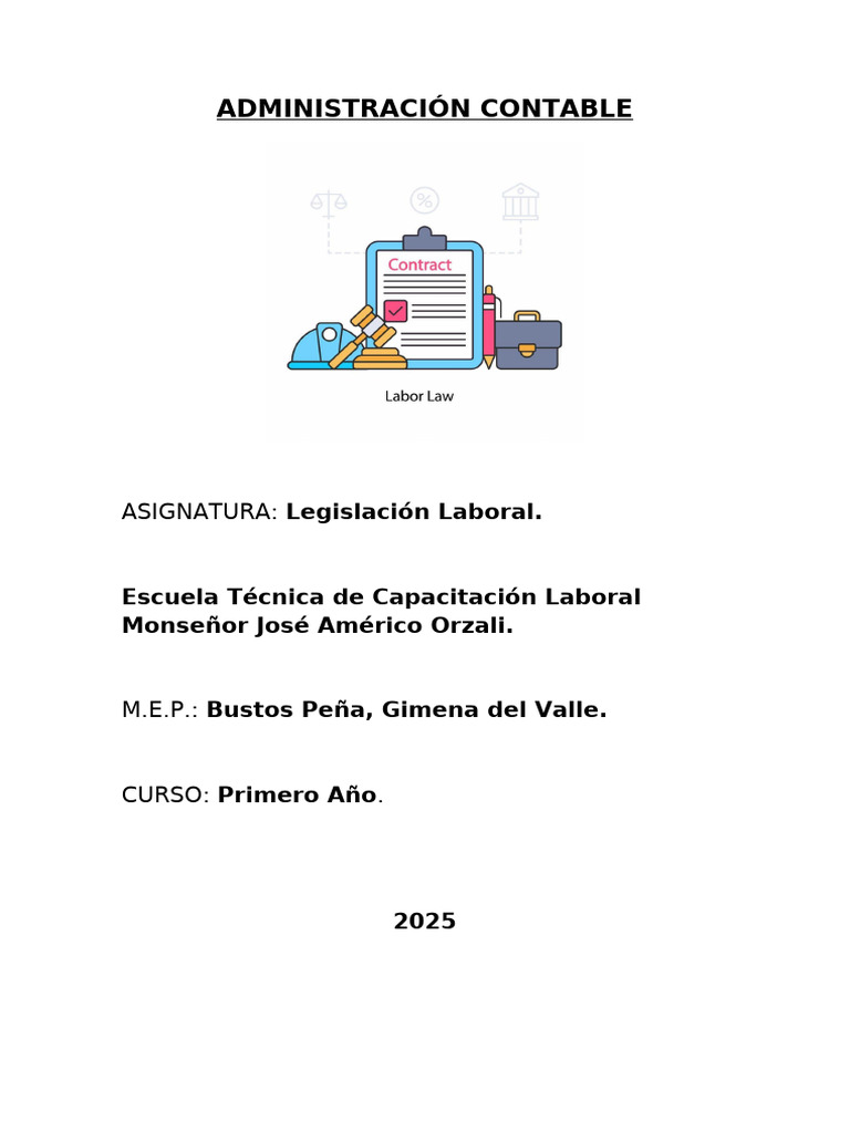 Programa de Legislacion - Administración Contable | PDF