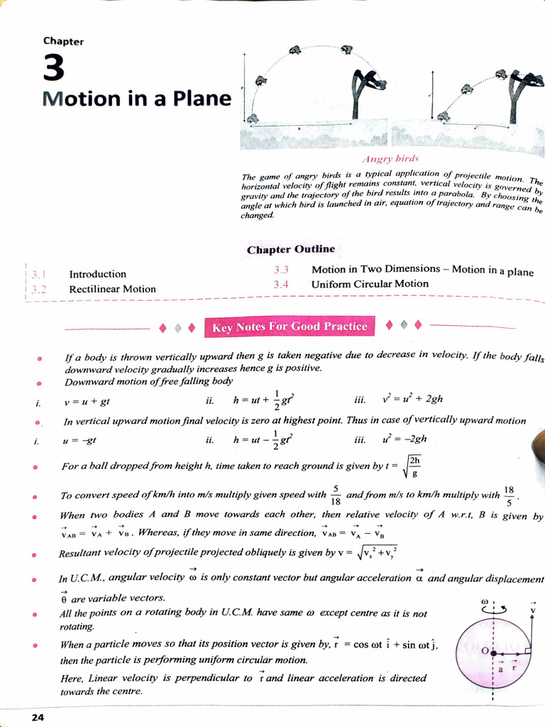 Motion in A Plane & Laws of Motion | PDF