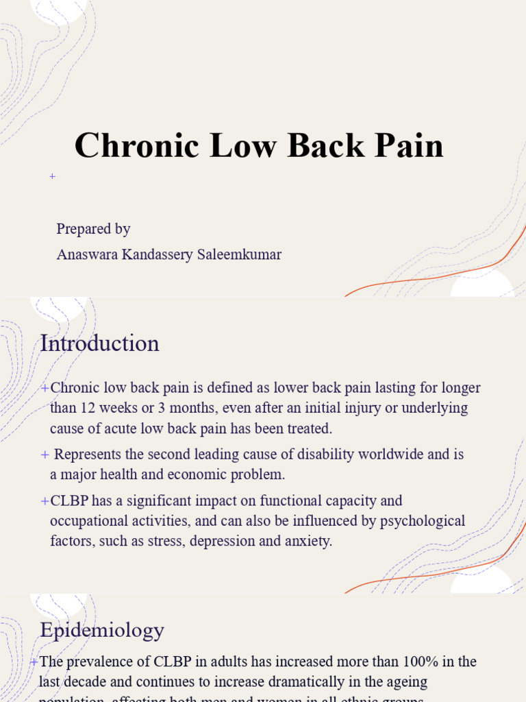 Chronic Low Back Pain | PDF