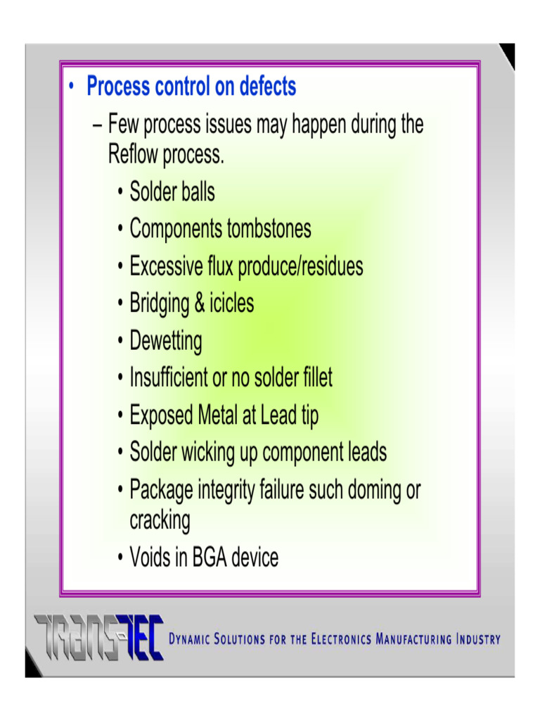 SMT Process Defects PDF | PDF