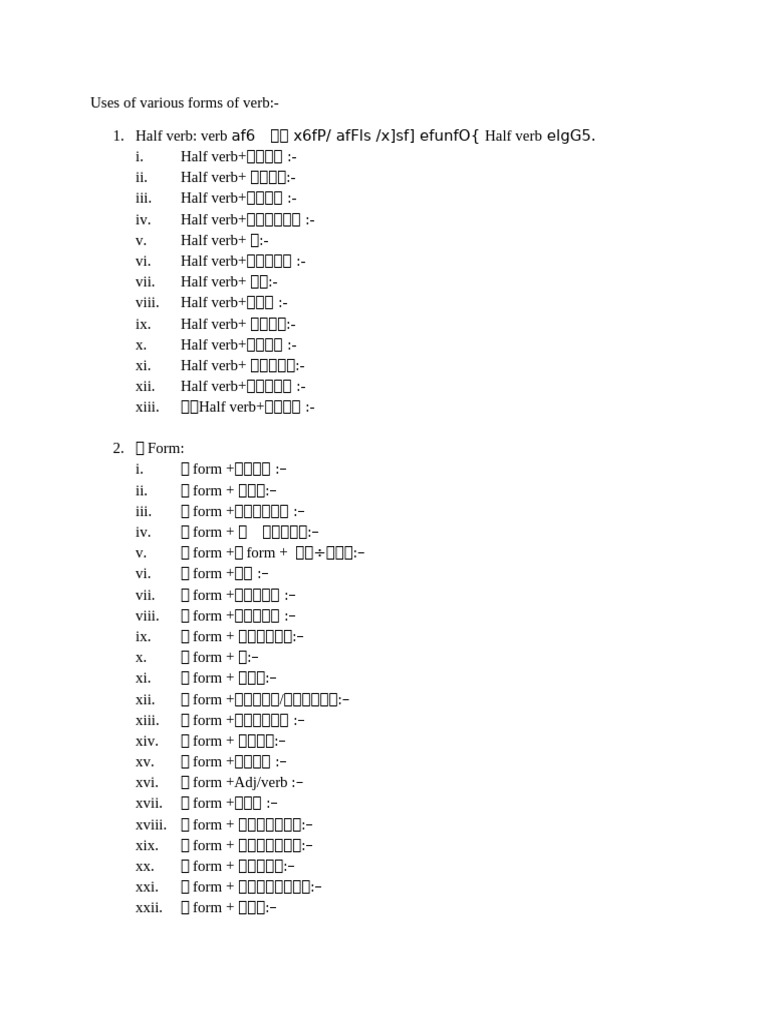 Practice Forms of Verb | PDF