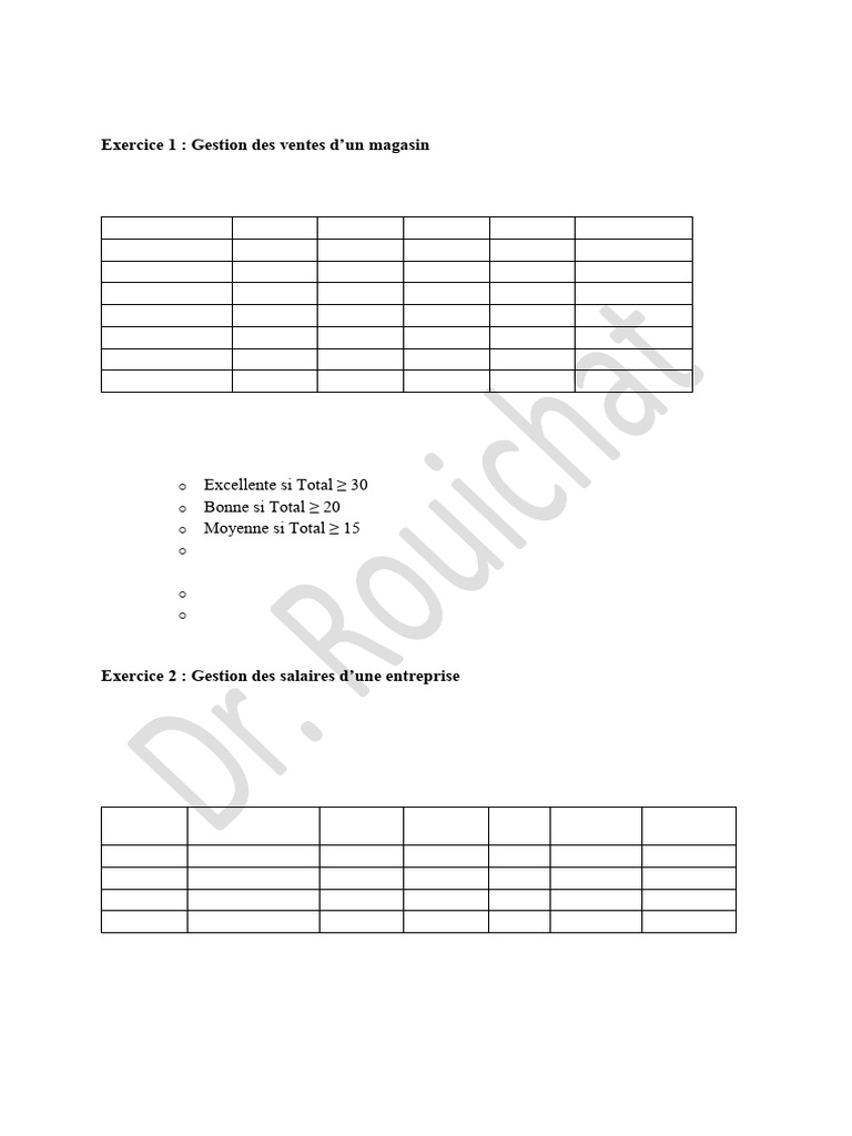 TP1 Excel | PDF