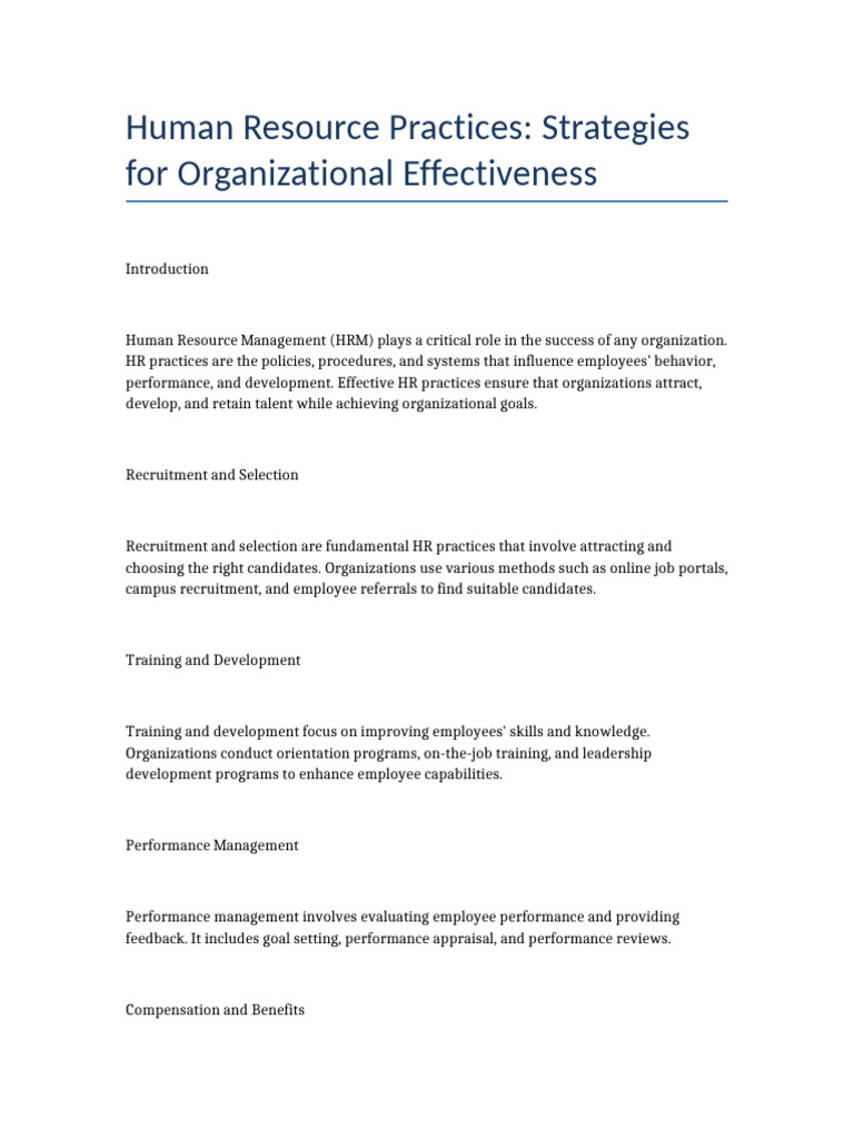HR_Practices_2500_words | PDF