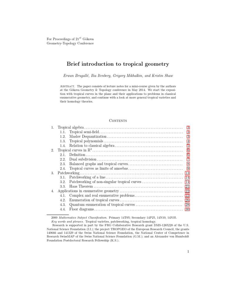 Brief Introduction Tropical | PDF