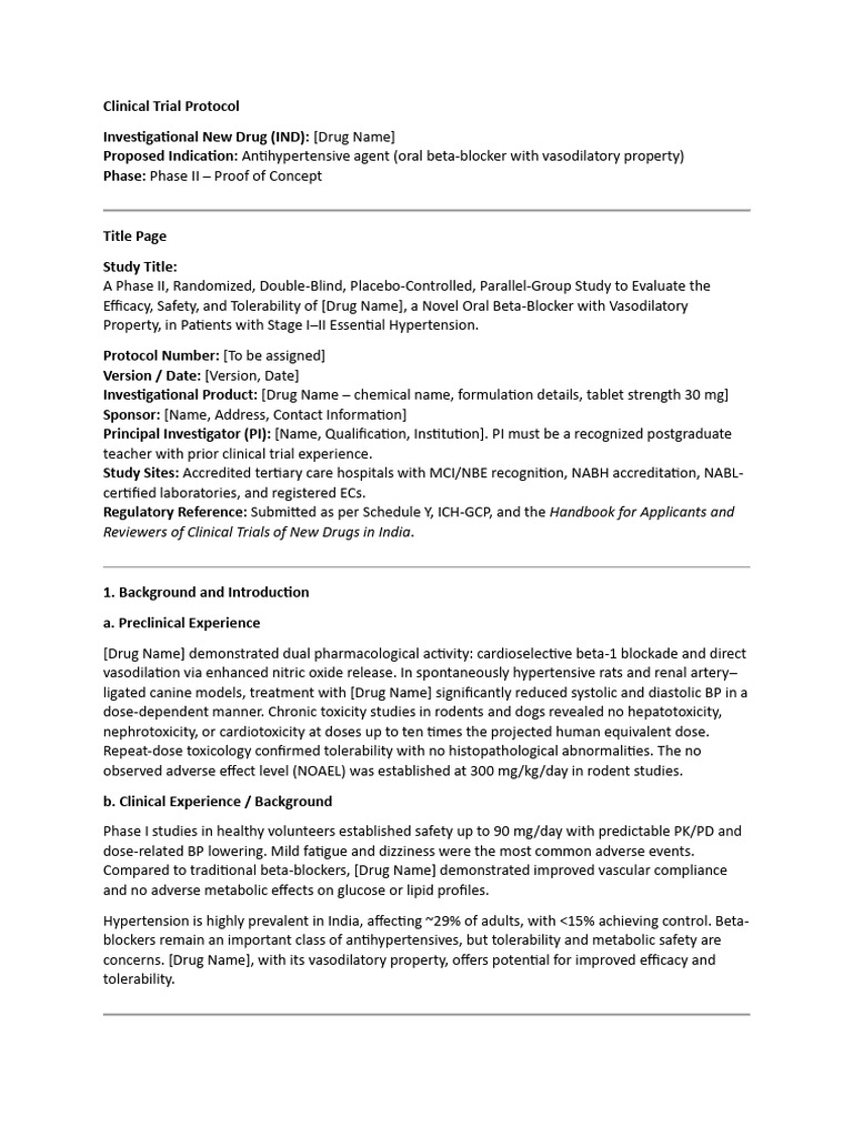 Protocol 2 (Hypertension) | PDF