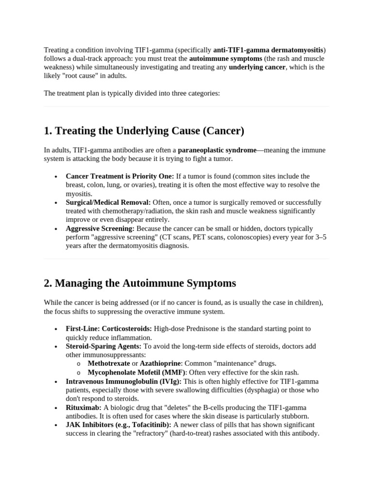 Treating A Condition Involving TIF1 | PDF