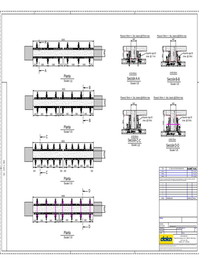 Lateral de Viga - Escuadras D 34-70cm-Layout | PDF