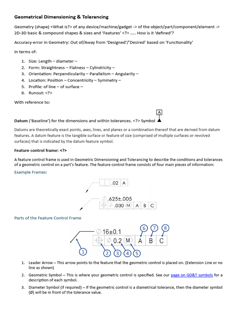 Geometrical Dimensioning and Tolerenacing | PDF