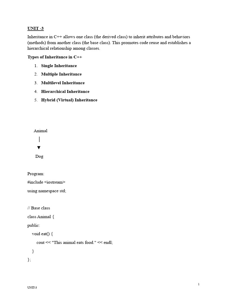 Unit-3 OOPs | PDF