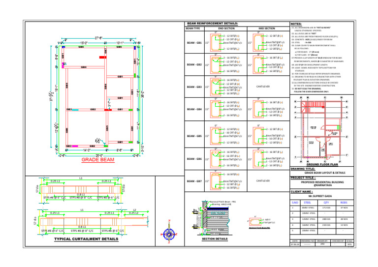 Plinth Beam Layout RO 07.06.24-1 | PDF