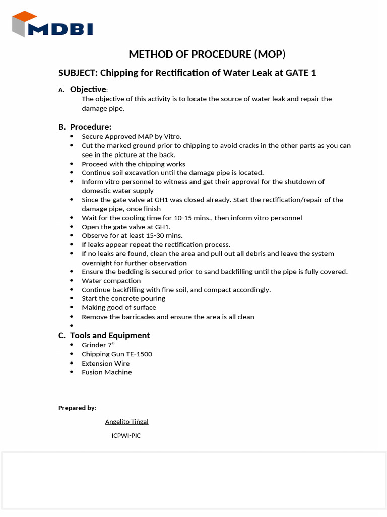 Mace Letter (Incendent Report - Damage Patch Cord - Ddi) | PDF