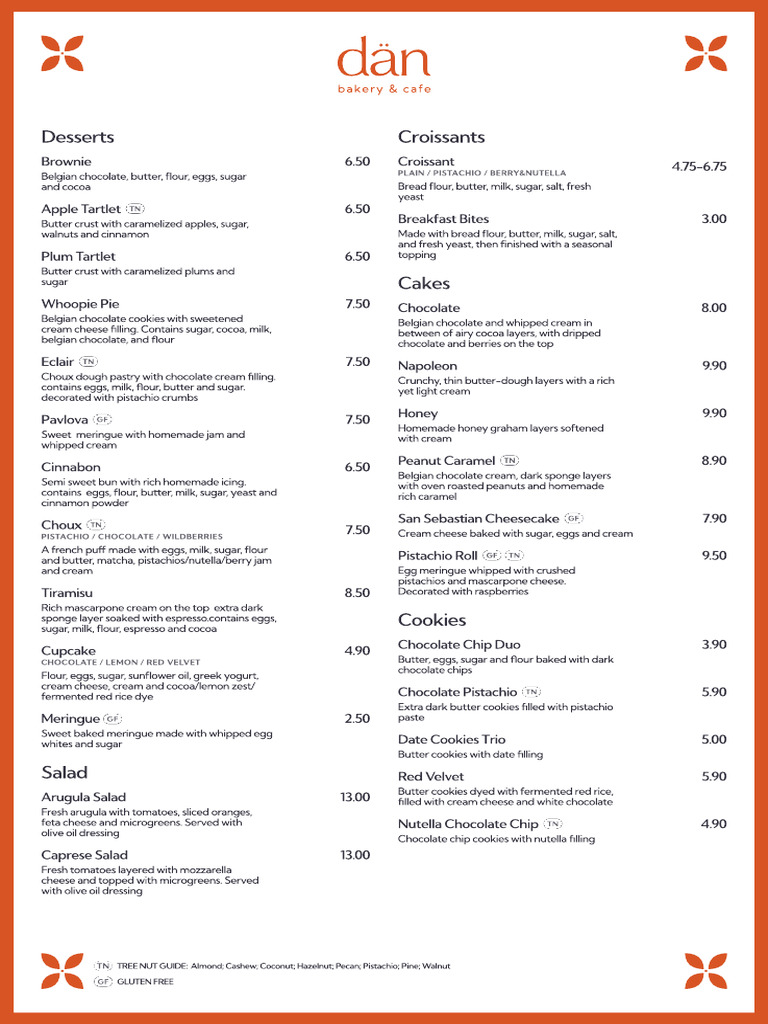 Dan Table Menu | PDF