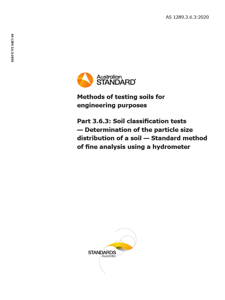 Methods of Testing Soils For Engineering Purposes - Determination of ...